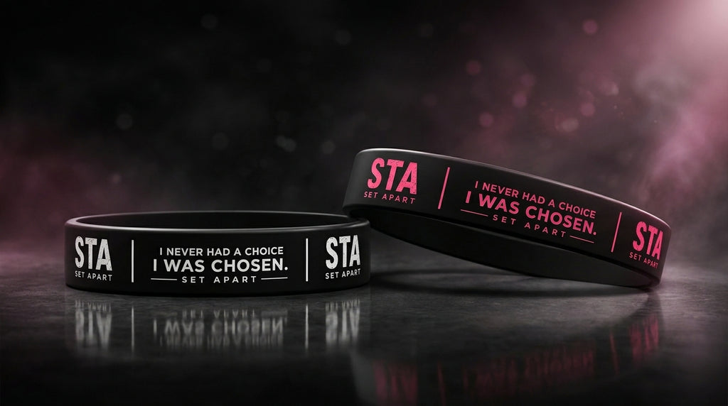SET APART — Black & white wristband