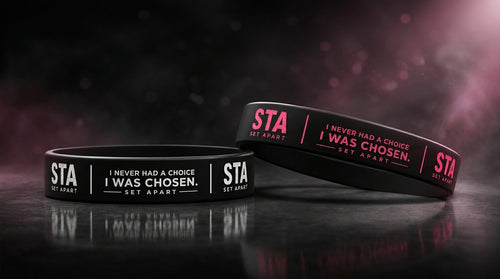 SET APART — Black & white wristband